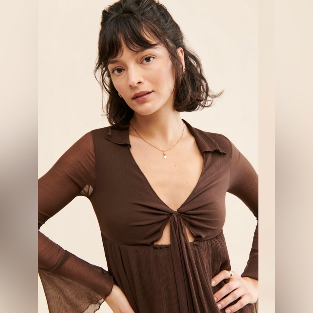 Urban Outfitters Kiki Tie-front mini dress - Picture 7 of 14
